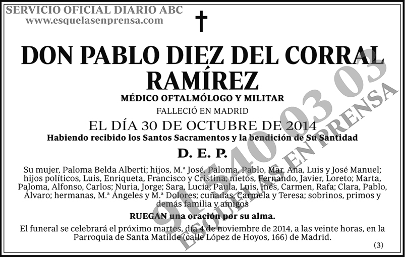 Pablo Diez del Corral Ramírez